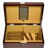 A Dunhill Mahogany Cigar Humidor, containing 20 unbanded cigars, approximately 48 gauge, 5.5'',