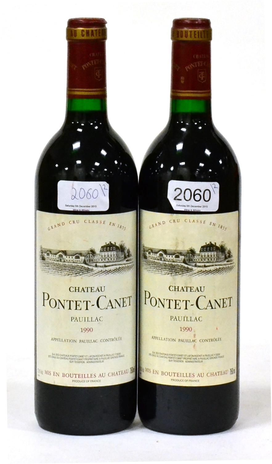 Chateau Pontet Canet 1990, Pauillac (x2) (two bottles) U: into neck