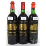 Chateau Palmer 1983 (x2) and 1976 (three bottles) U: into neck/top shoulder