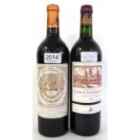 Chateau Cos d'Estournel 1996, St Estephe; Chateau Pichon Longueville Baron 2005, Pauillac (two