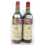 Chateau Mouton Rothschild 1975, Pauillac (x2) (two bottles) U: upper shoulder