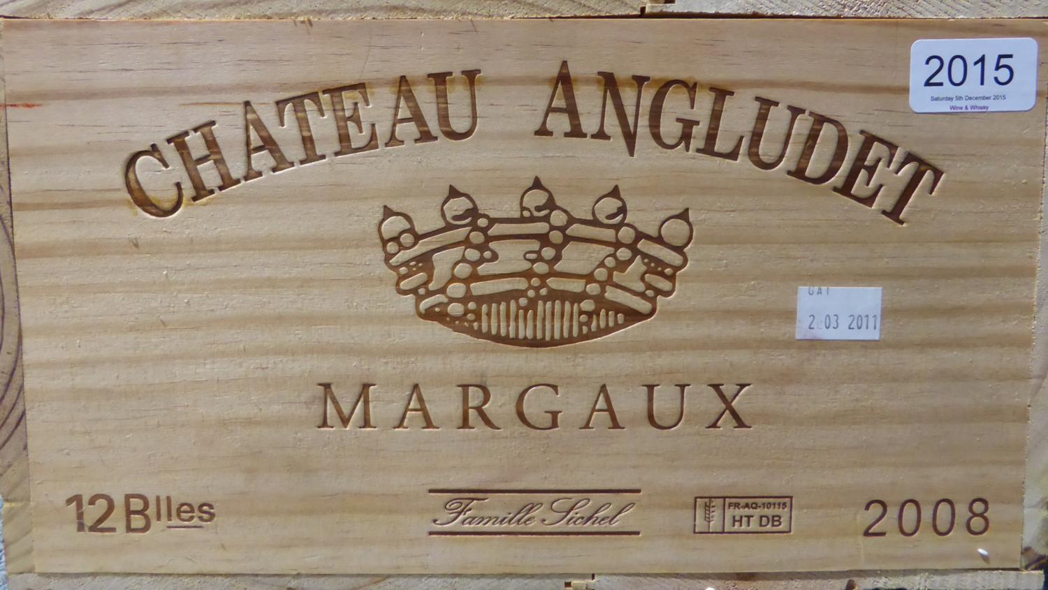 Chateau d'Angludet 2008, Margaux, owc (twelve bottles)