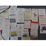 A Large Collection of Horse Racing Race Cards, from the 1960's and later, together with racecourse