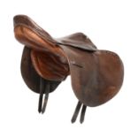 A Brown Leather Racing Saddle