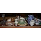 A group of 19th century and later ceramics including Losol ware, Masons, chintz jug, Royal