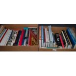 Assorted volumes on 20th century art and design and English 20th century artists etc (two boxes)