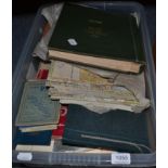 A Triumph stamp album and a quantity of Ordnance Survey maps and ephemera