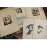 Group of assorted antique etchings & engravings etc