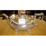 Early 19th c Adams-style silver teapot (24ozs)