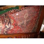 A large Kasghai rug (8ft 9" x 5ft 5" wide)