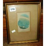 Framed Baxters Patent Oil colour print of a Polar Bear entitled "Polar Sky"