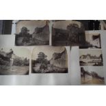 Photographs - Francis Frith albumen prints of Lynmouth (1885), Exeter Cathedral (11" x 9") & others,