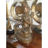 Tibetan bronze Buddha, 14"