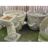 Pair of large stonework urns