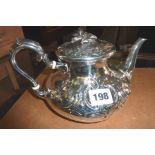 Silver teapot, London 1848, by William Keir Reid