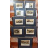 Charles JOHNSON-PAYNE ("SNAFFLES") (1884-1967) set of twelve Hogarth framed humorous hunting &