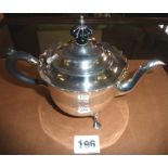 Small silver teapot, London 1894, 8.5ozs