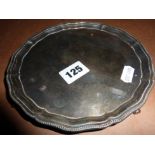 Silver salver, 7.5" diameter, Birmingham 1968, 8ozs approx