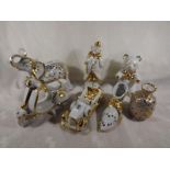 Seven figurines by Capodimonte from the