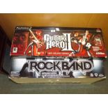 A Play Station Guitar Hero 2, boxed and