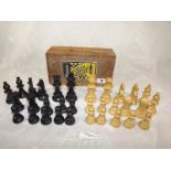 A Staunton complete chess set, height of