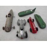 Four Dinky racing cars comprising Auto U