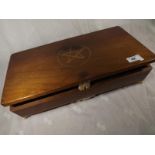 An early 20th century fruit wood box wit