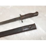 An early 20th century bayonet, the blade