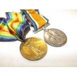 Two World War One (WWI) campaign medals