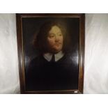 A 17th century oil on canvas portrait of