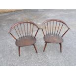 A pair of Ercol chairs, 67cm (h)