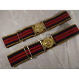 Two belts with buckles, Royal Corps of L