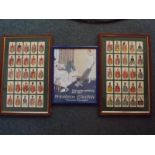 Two framed sets of cigarette cards relat