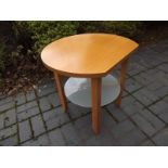 A modern beech side table 62 (h) x 63 (w