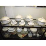 A large six place setting dinner service
