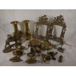 A good collection of brass ware to inclu