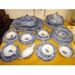 A large quantity of Spode blue and white