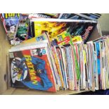 A large collection of comics predominant