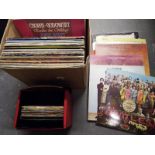 A collection of vinyl records albums and