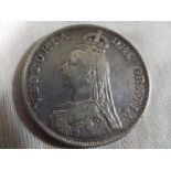 A Victorian silver double florin 1889 es