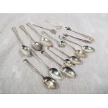 A quantity of hallmarked silver spoons a