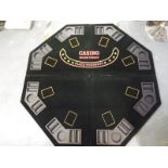 A casino Blackjack felt top gaming table