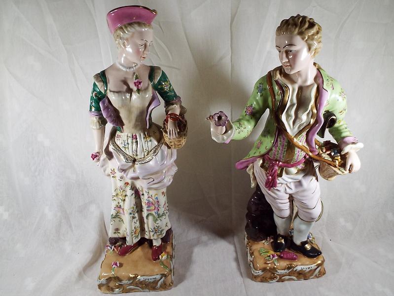 A pair of 19th century Meissen gilt porc