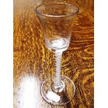 A Georgian drinking glass with air twist