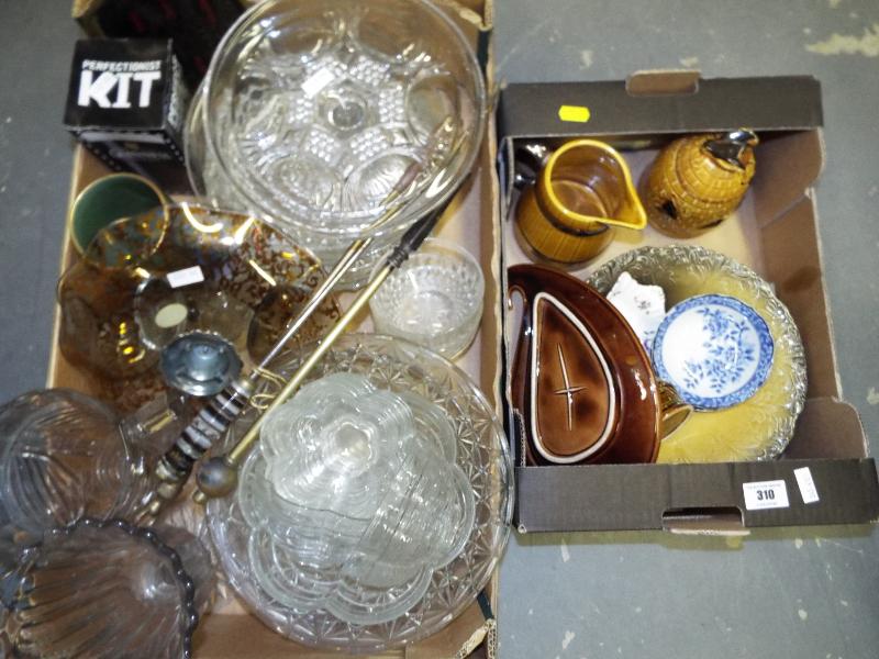 Two boxes of ceramics and glass ware (2)