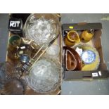 Two boxes of ceramics and glass ware (2)