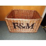 A Fortnum and Mason basket 35cm (h) x 55