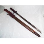 A USA World War One (WWI) bayonet marked