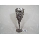A Royal Selangor Lord of The Rings pewter goblet entitled Saruman, signed to the base, 20.5cm (h) -