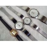 Three white metal Rostini wrist watches